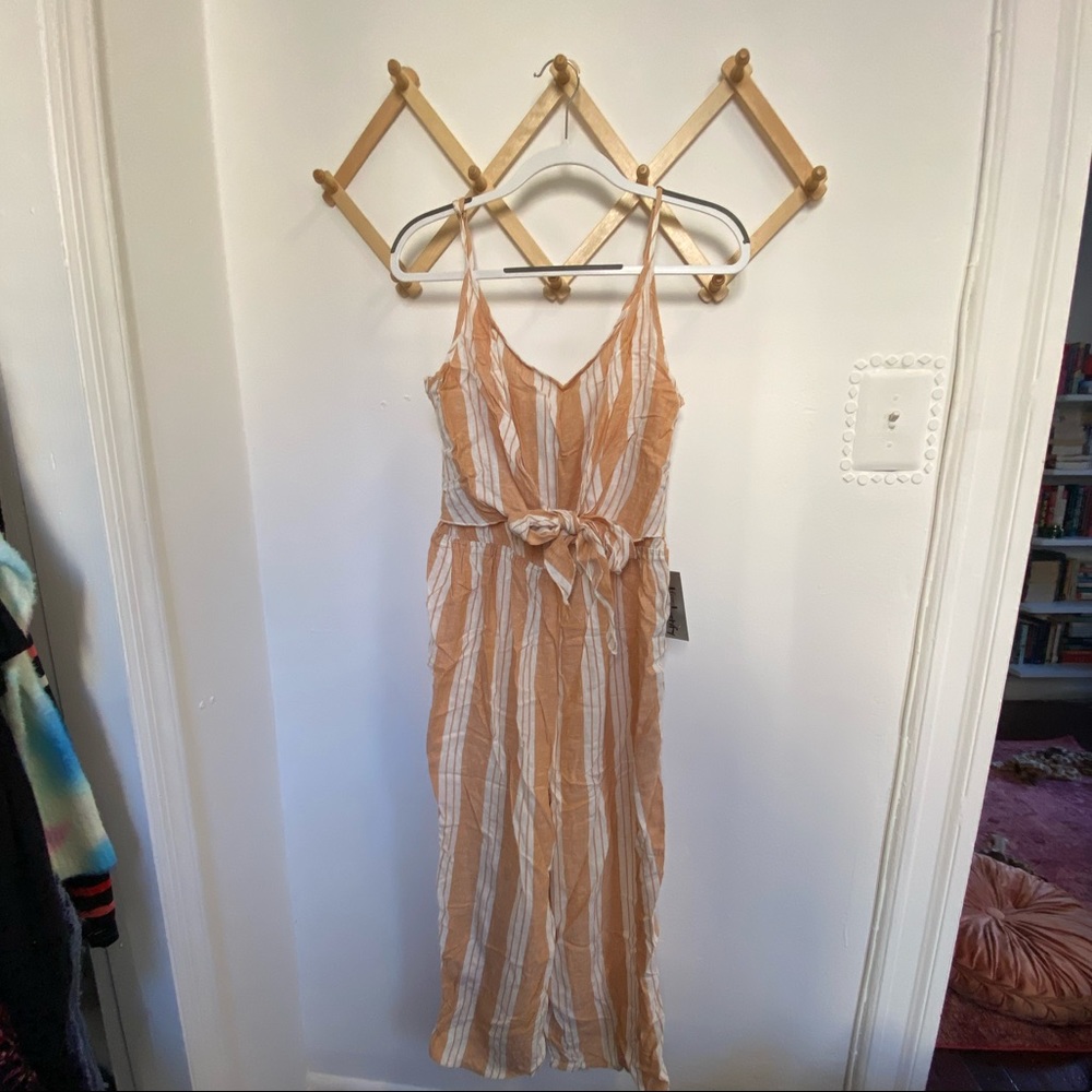 Yellow/White Stripe Jumpsuit